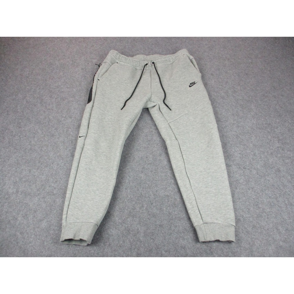 Nike Pants Mens Extra Large Gray Tech Jogger Fleece Drawstring Sweatpants Pocket